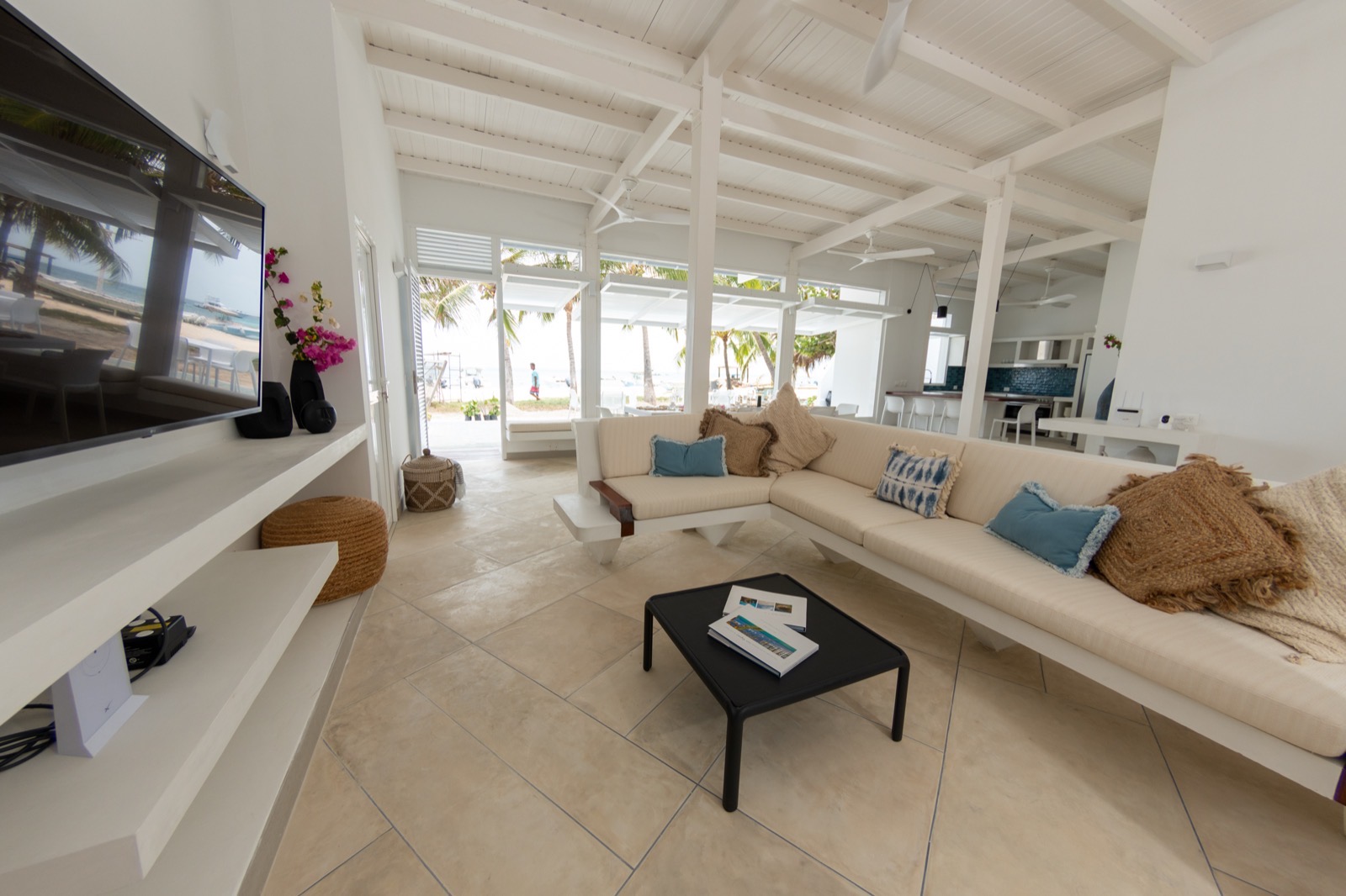 Sala de estar con vista al mar, Casa Panza
